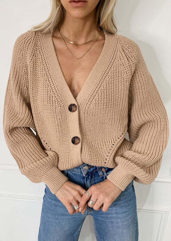 Cable Knit Cropped Cardigan