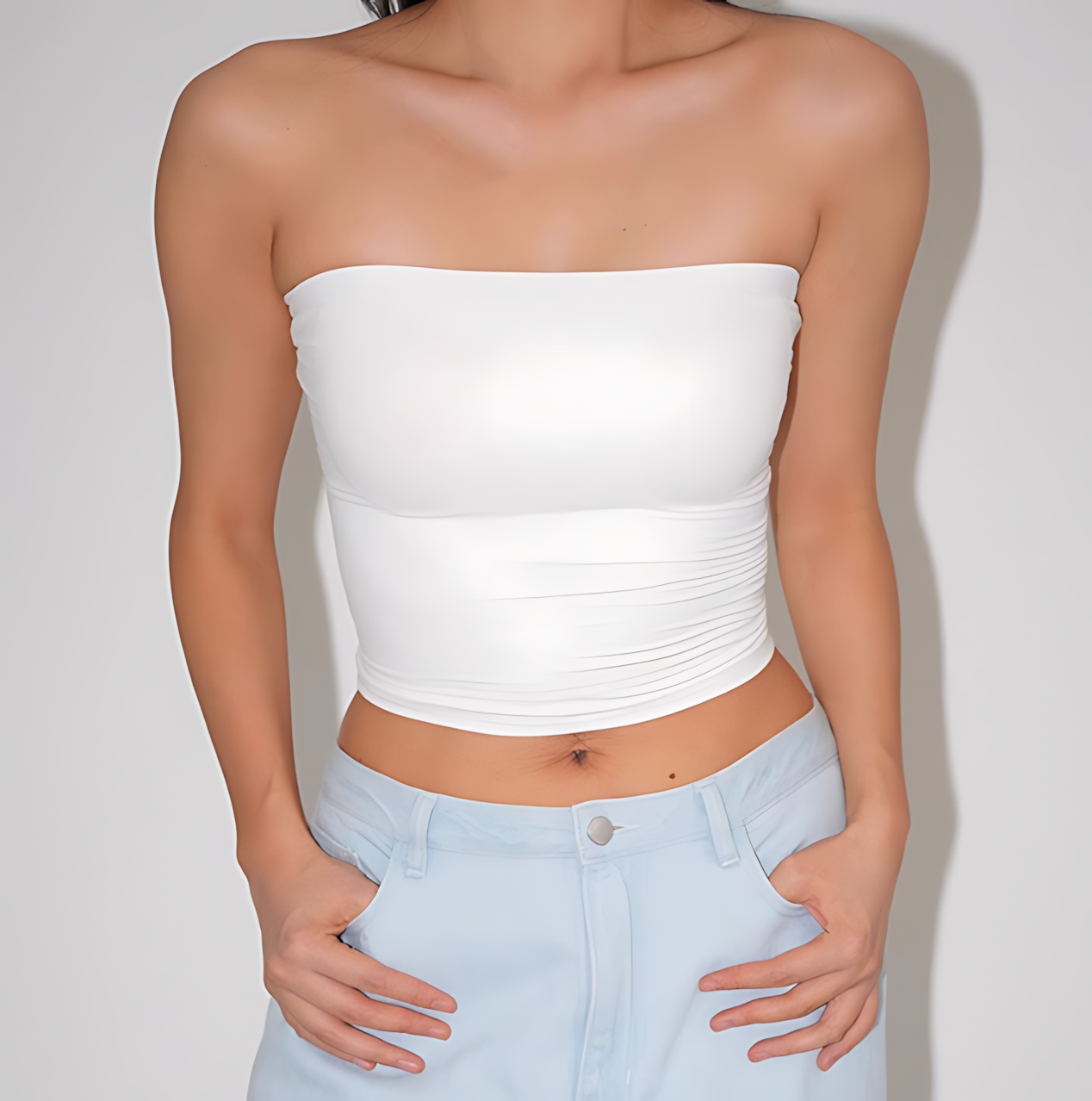 Strapless Crop Top