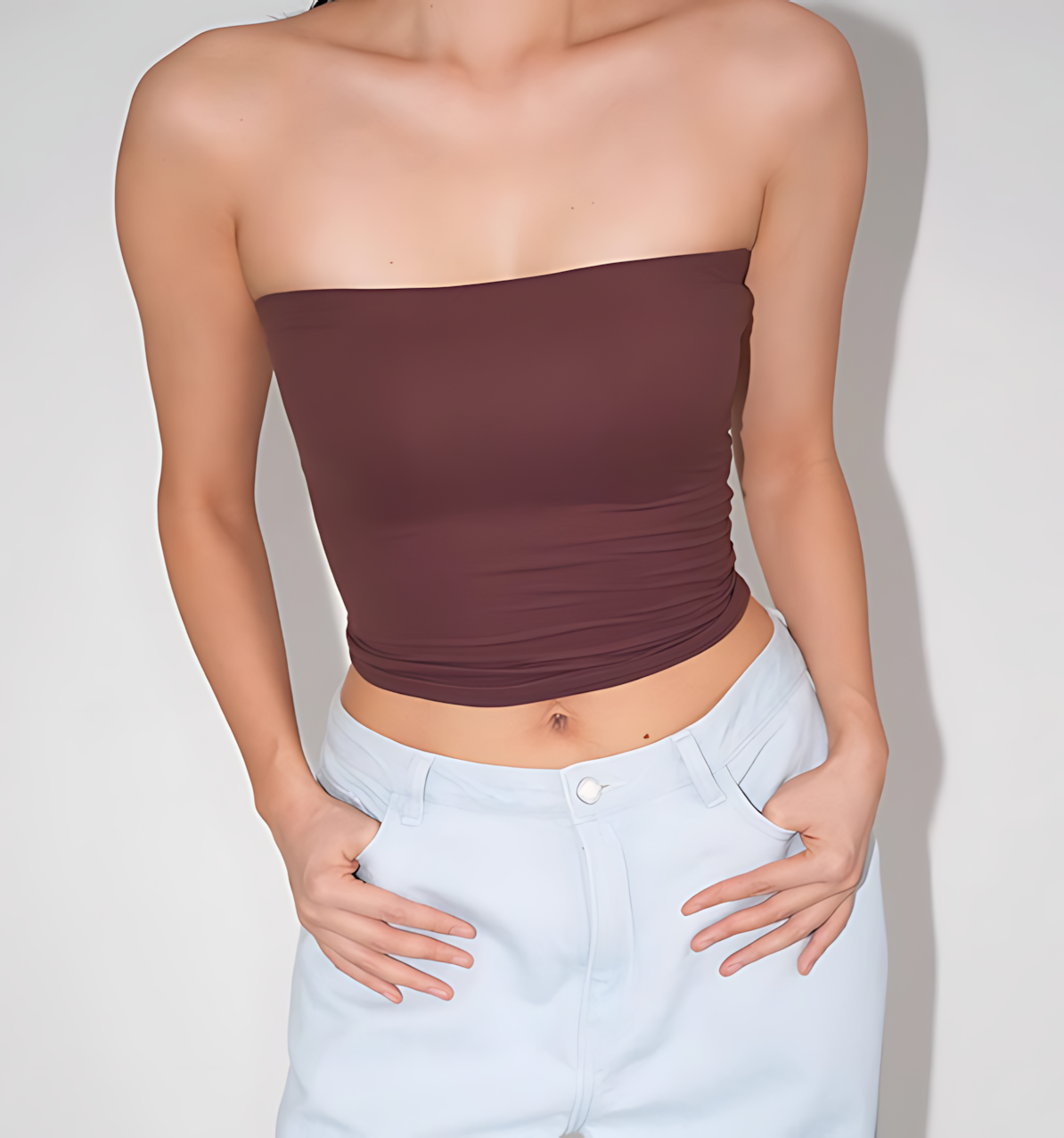 Strapless Crop Top